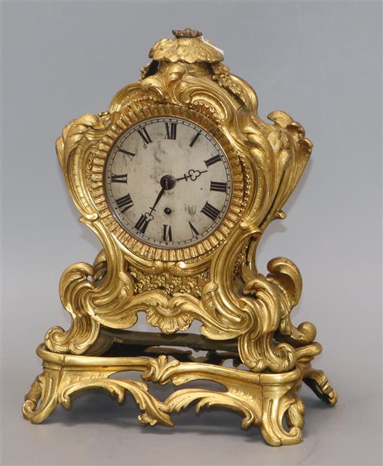 Barrauds of Cornhill, London. An ormolu mantel timepiece